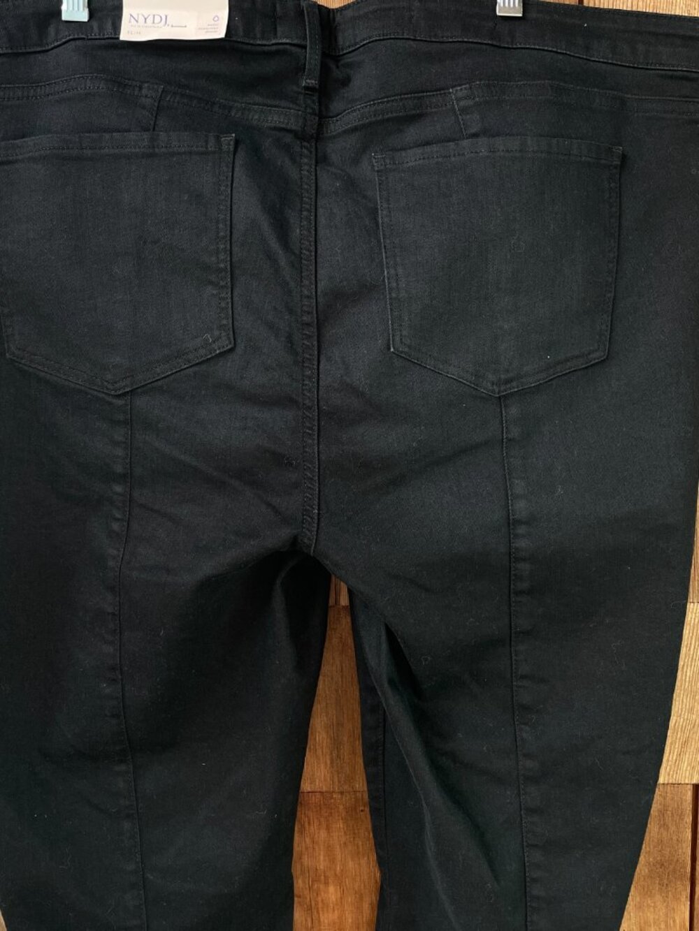 NWT NYDJ Sheri Slim Black Denim Stretch Crop Jeans in Women's 22W - Picture 9 of 16